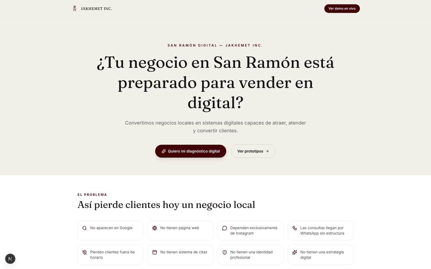 Captura del sitio web de San Ramón Digital